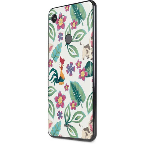 Disney Princess Moana Pua and Heihei Pattern Google Pixel 3 XL Skin